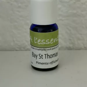 flacon d'huile essentielle de Bay Saint Thomas vendue en Suisse
