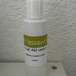 Flacon 100 ml de gel d'aloe vera vendu en Suisse chez A l'Essentiel